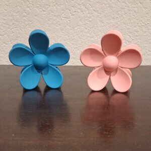Flower Claw Clips, New, Set of Two